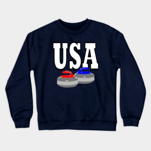 CURLING STONES  USA Crewneck Sweatshirt